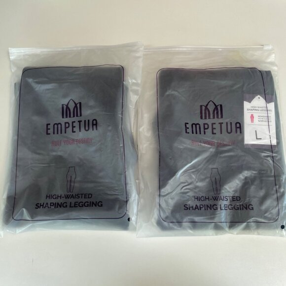 Bundle of 2 Shapermint Empetua High Waisted Shaping Leggings Black Sz LG 42075 - Picture 3 of 7